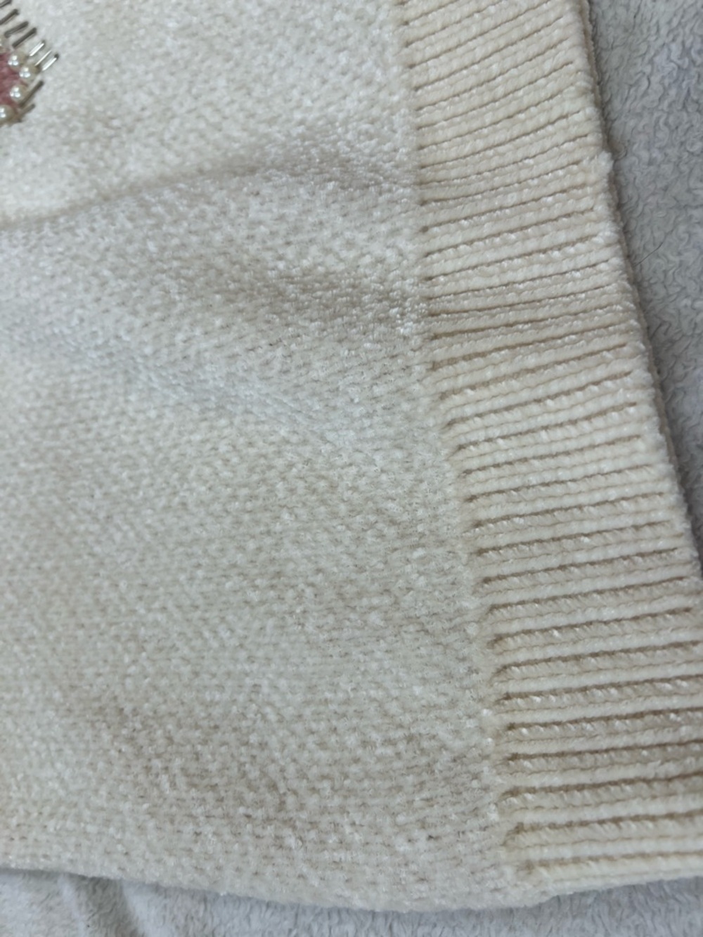 POL Pink and Cream Pearl Knit Sweater - Picture 3 of 5